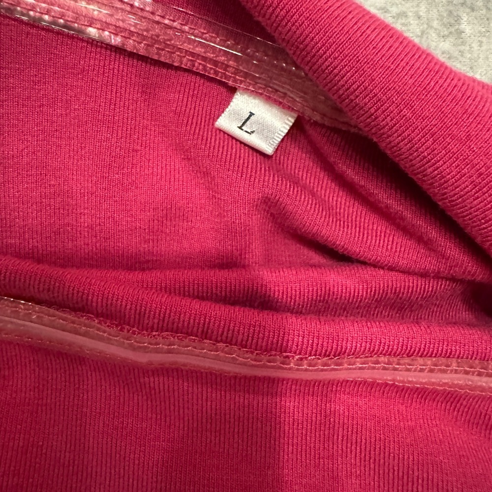Y2K Magenta Off The Shoulder Long Sleeve Top Draped Neckline Pink Size L - Picture 2 of 10